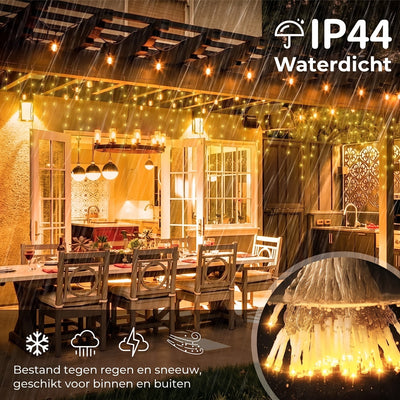 IJspegelverlichting – 4 Meter Warm Wit met Flitsende LED's en Dimfunctie (4)
