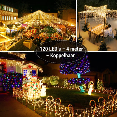 IJspegelverlichting – 4 Meter Warm Wit met Flitsende LED's en Dimfunctie (5)