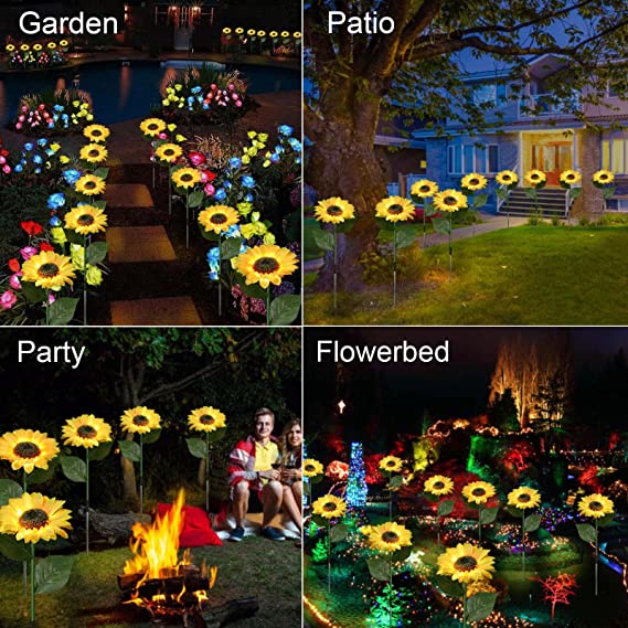 SunBloom - Lampes solaires de jardin Tournesol
