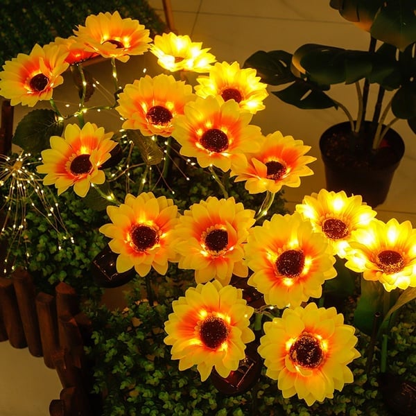 SunBloom - Lampes solaires de jardin Tournesol