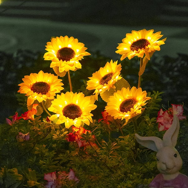 SunBloom - Lampes solaires de jardin Tournesol