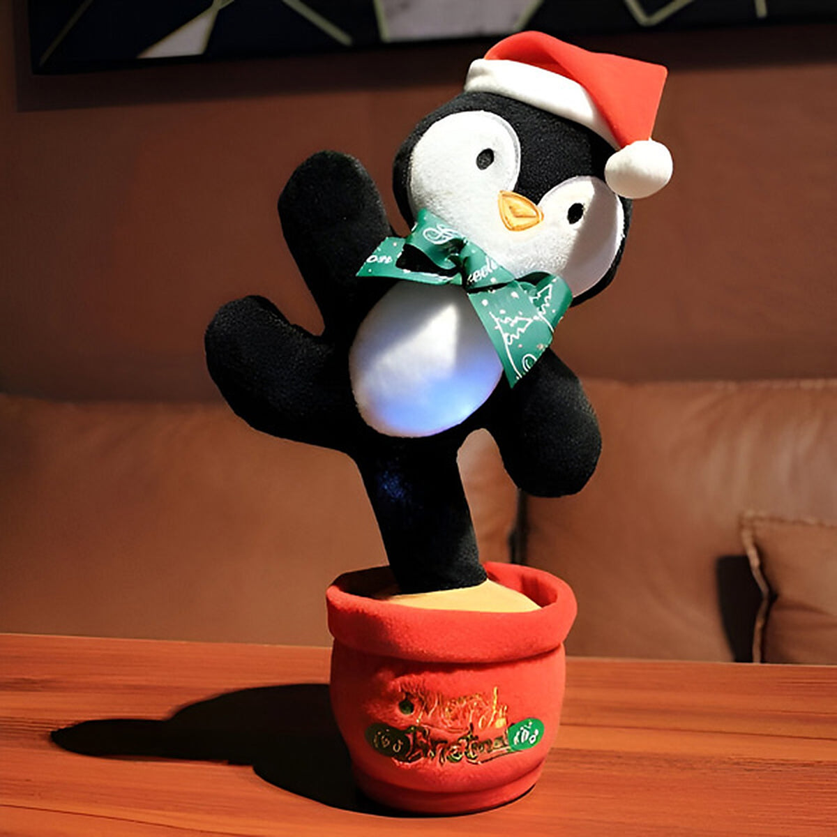 Interactieve Knuffel – Pratende en Dansende Kerstknuffel met Licht en Muziek (6)