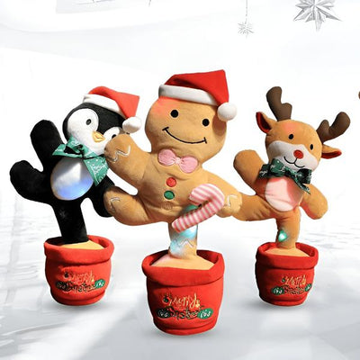 Interactieve Knuffel – Pratende en Dansende Kerstknuffel met Licht en Muziek (8)