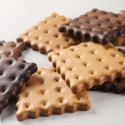 Onderzetters - Natuurlijk Hout Koekjes Design