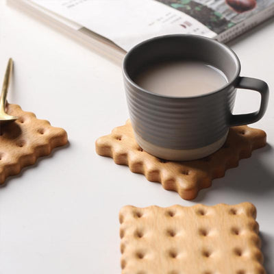 Onderzetters - Natuurlijk Hout Koekjes Design