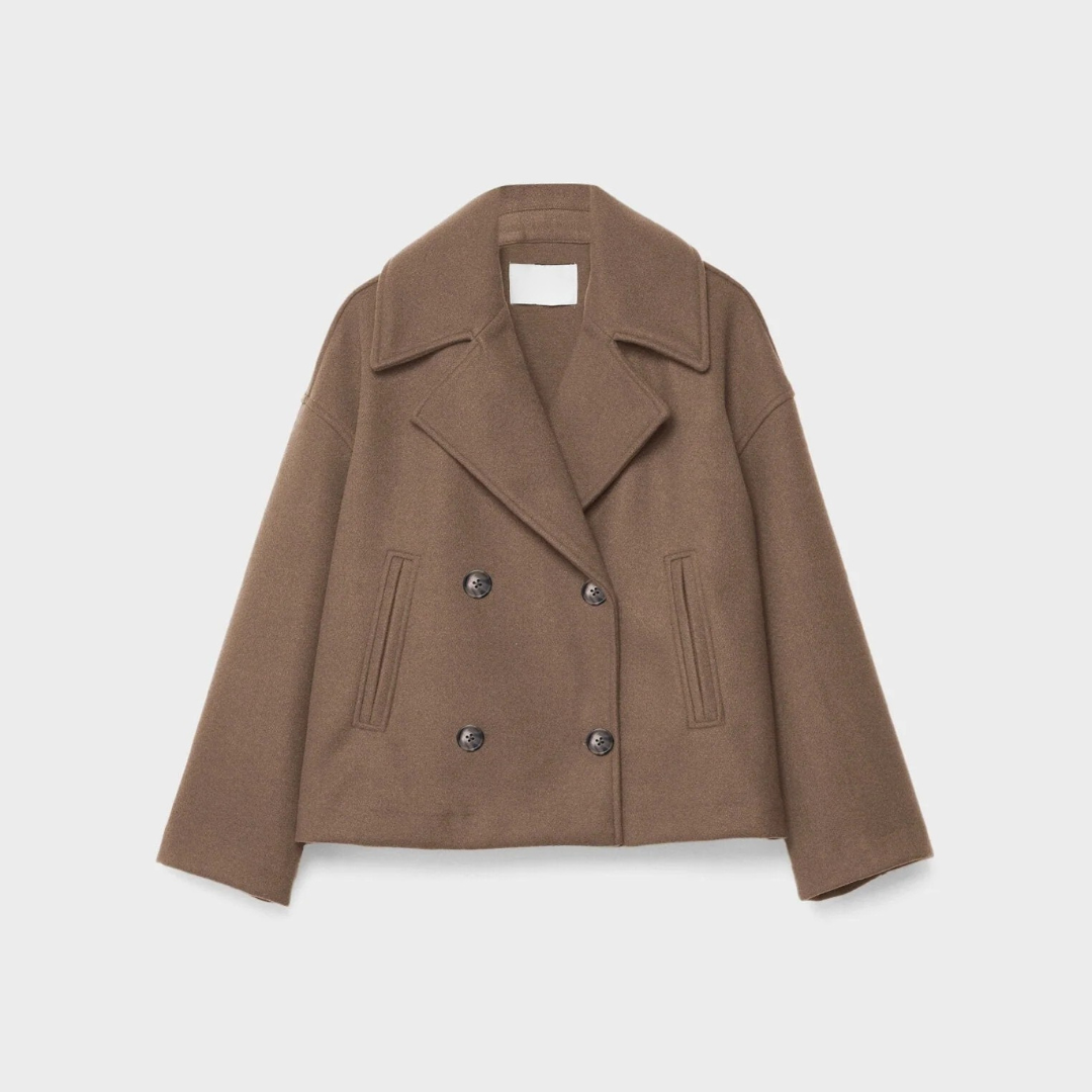 Velmira - Veste courte croisée pour femme pour l'automne et l'hiver