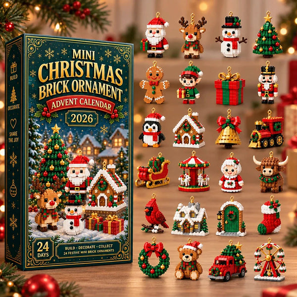 Kerst Adventskalender - 24 Mini Kerstfiguren van Bouwsteentjes