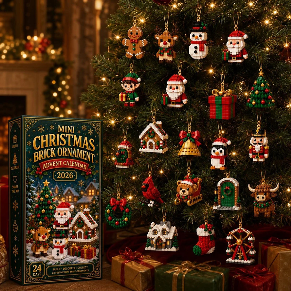 Kerst Adventskalender – 24 Mini Kerstfiguren van Bouwsteentjes (5)