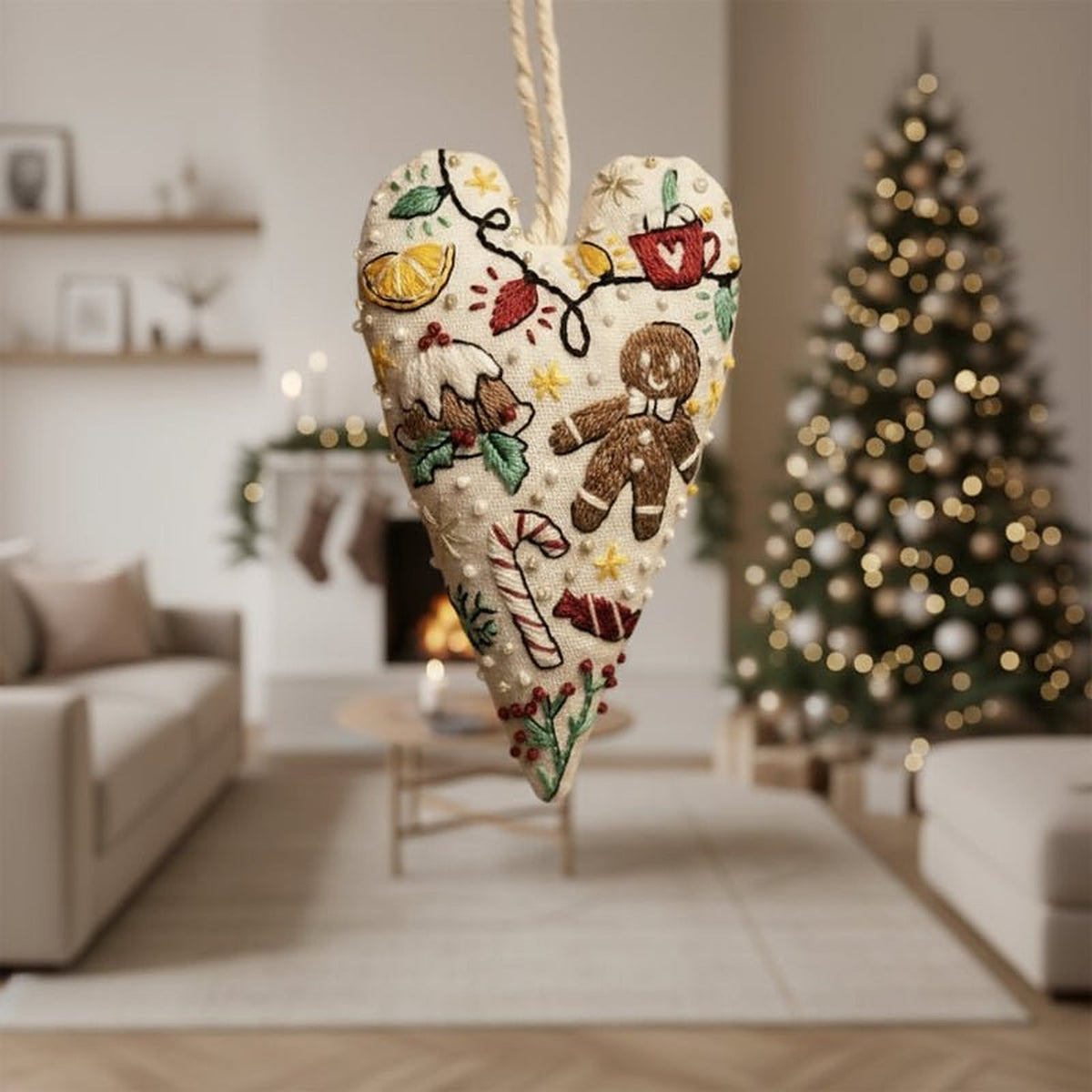 Kerst Borduurpakket Peperkoekmannetje