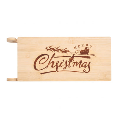 Kerst Dienblad – Bamboe Slee Dienblad met Gravure, 32 cm (3)