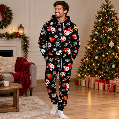 Kerst Hoodie en Broek Heren – Loungeset met 3D-Kerstprint (5)