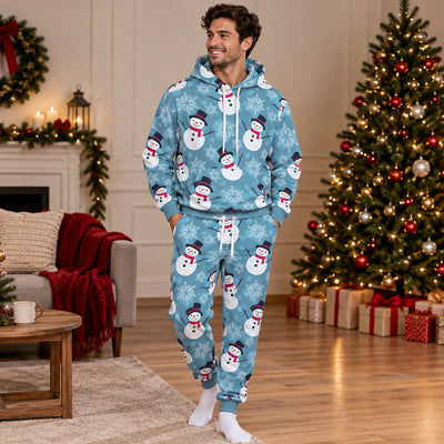 Kerst Hoodie en Broek Heren – Loungeset met 3D-Kerstprint (6)