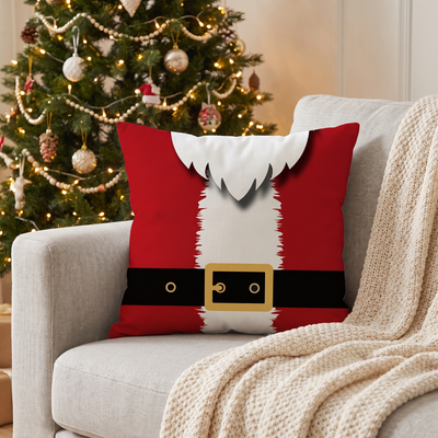 Kerst Kussenhoes Kerstmanpak
