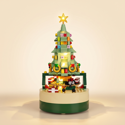 Kerst Muziekdoos - Bouwpakket Kerstboom met Draaiende Basis en Kerstmelodie