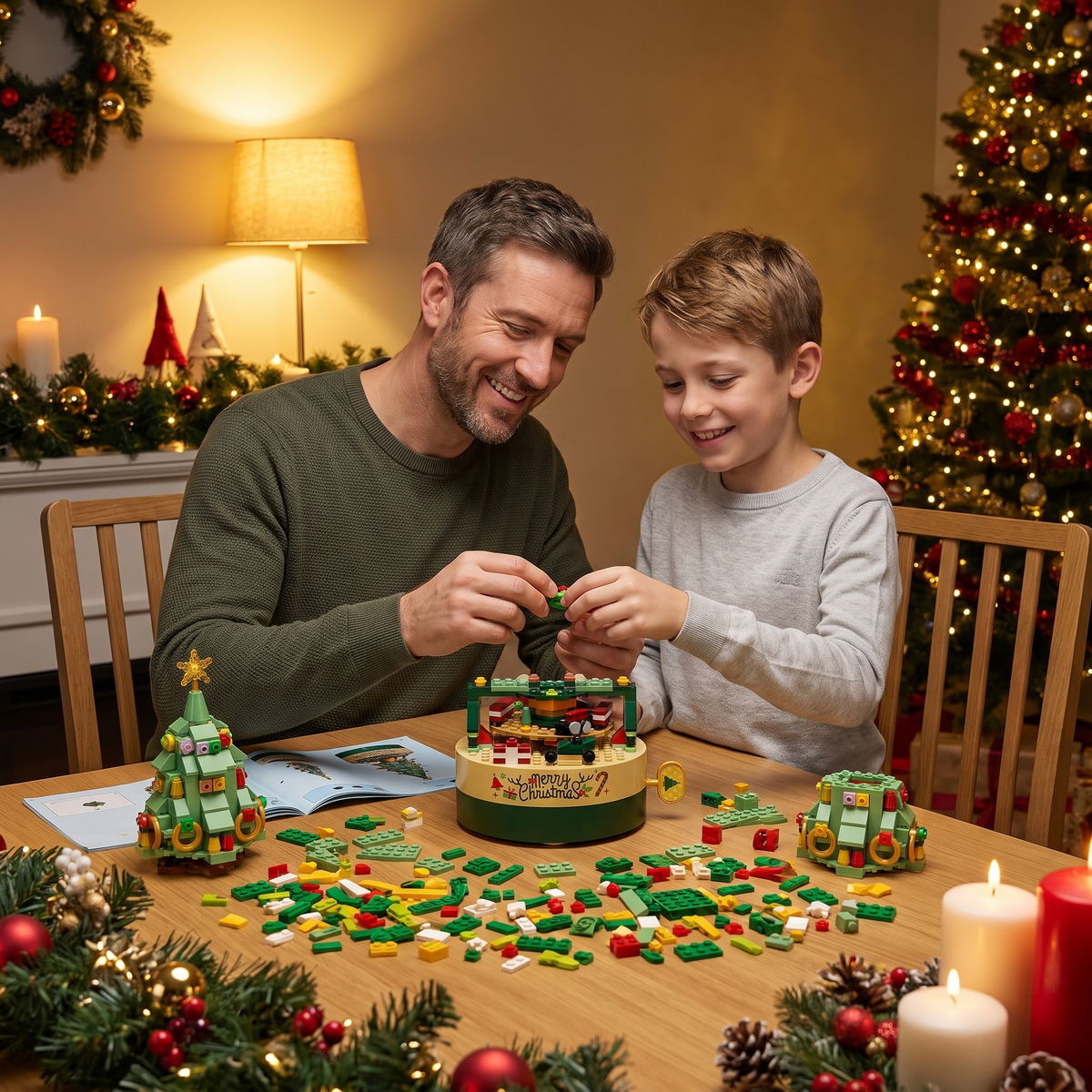 Kerst Muziekdoos – Bouwpakket Kerstboom met Draaiende Basis en Kerstmelodie (3)