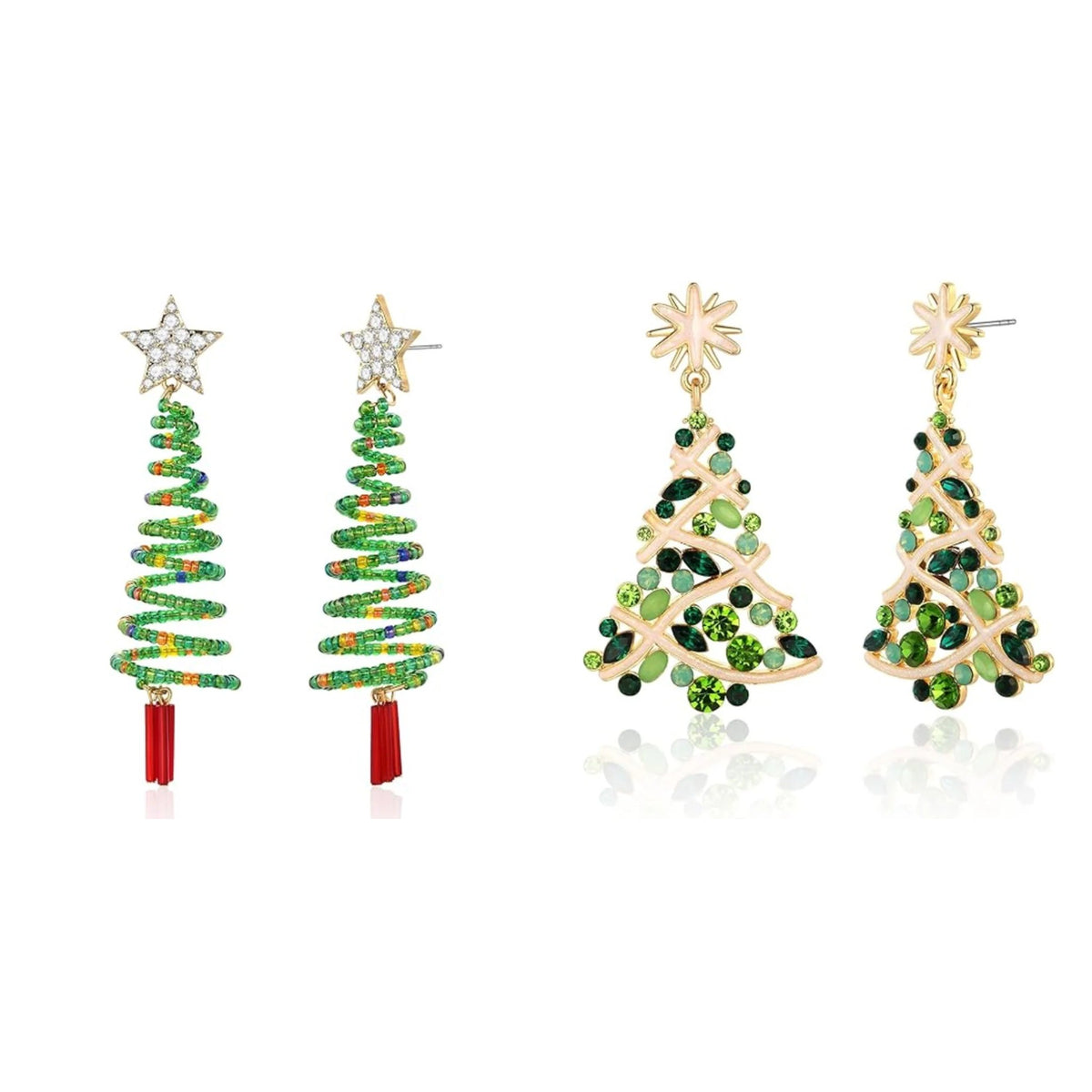 Kerst Oorbellen Kerstboom Spiraal