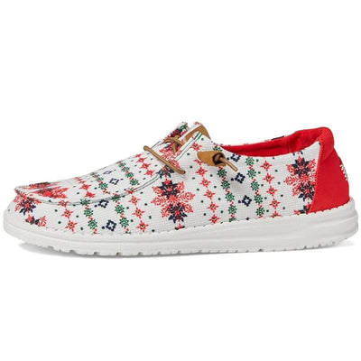 Kerst Schoenen – Gevoerde Instappers Dames met Noors Wintermotief (4)