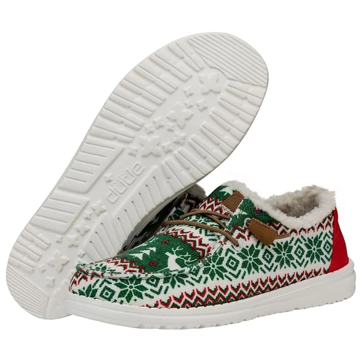 Kerst Schoenen – Gevoerde Instappers Dames met Noors Wintermotief (8)