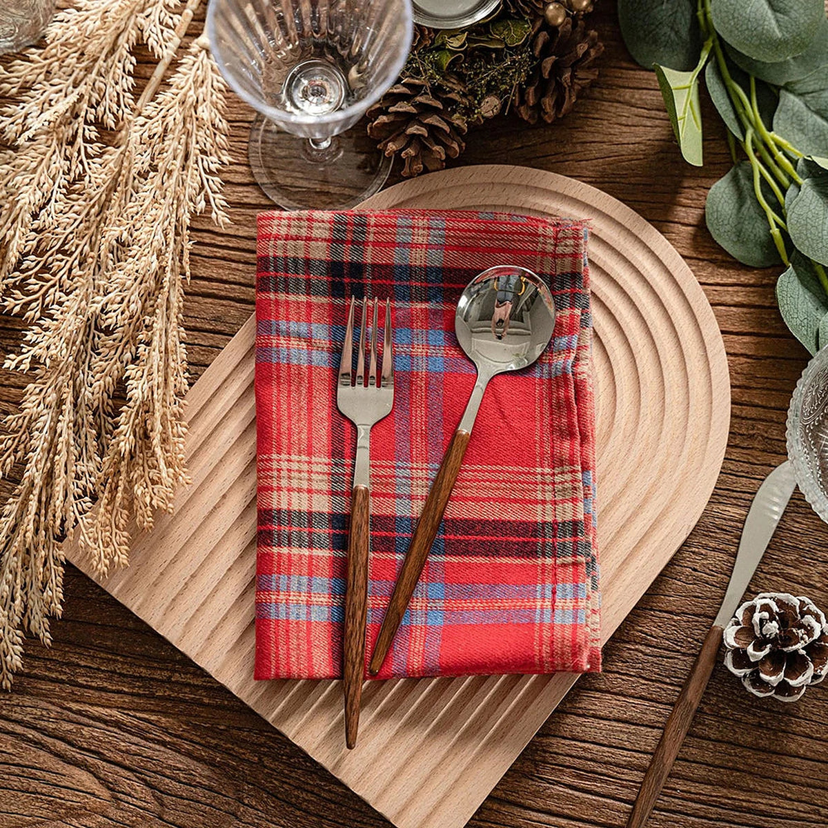 Kerst Servetten Rood Tartan
