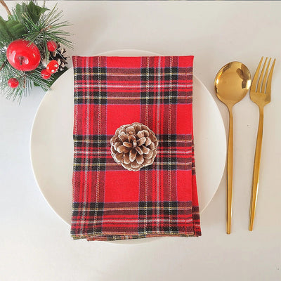 Kerst Servetten Rood Klassiek Tartan