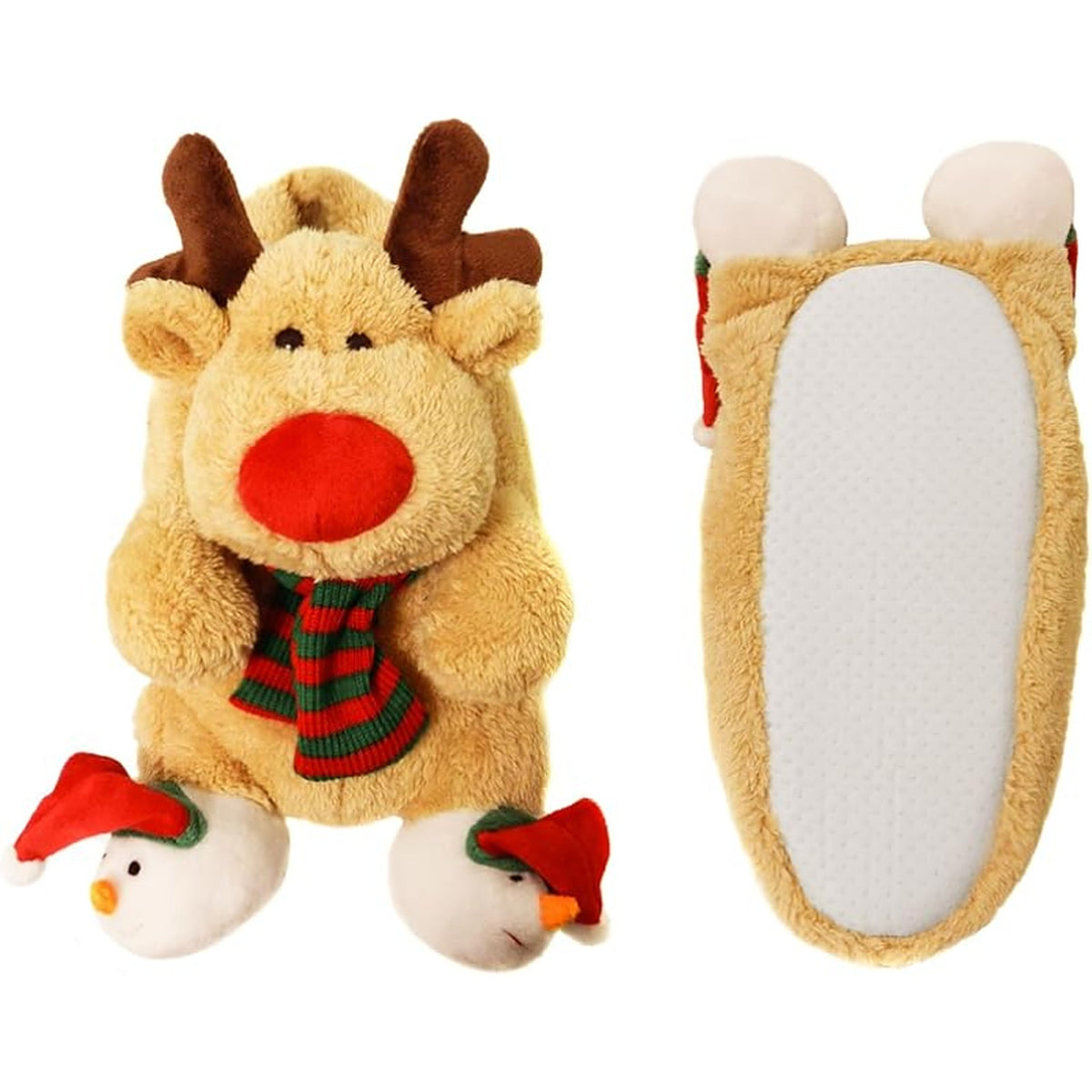 Kerst Sloffen – Pluche Rendier Huisschoenen met Antislipzool (5)