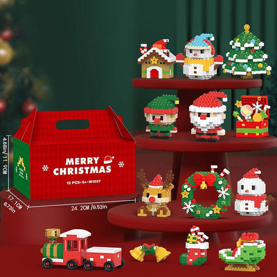 Kerst Speelgoed Bouwset 12 Kleine Kerstcadeaus