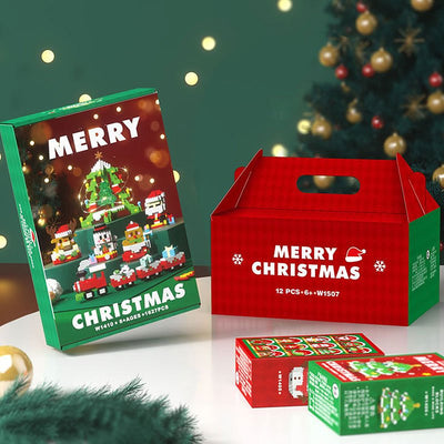 Kerst Speelgoed Bouwset – Bouwstenen met Kerstman, Rendier en Kersthuis (7)