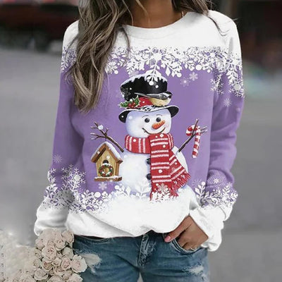Kerst Sweater Dames Paars