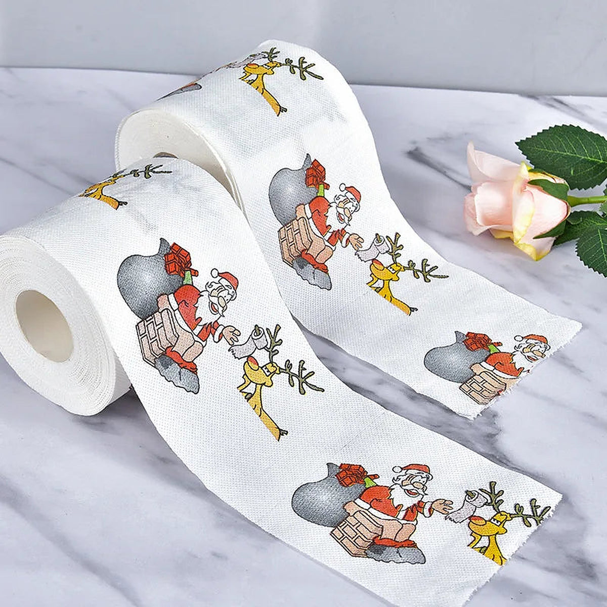 Kerst Toiletpapier - Grappig Bedrukt WC-Papier met Kerstprint