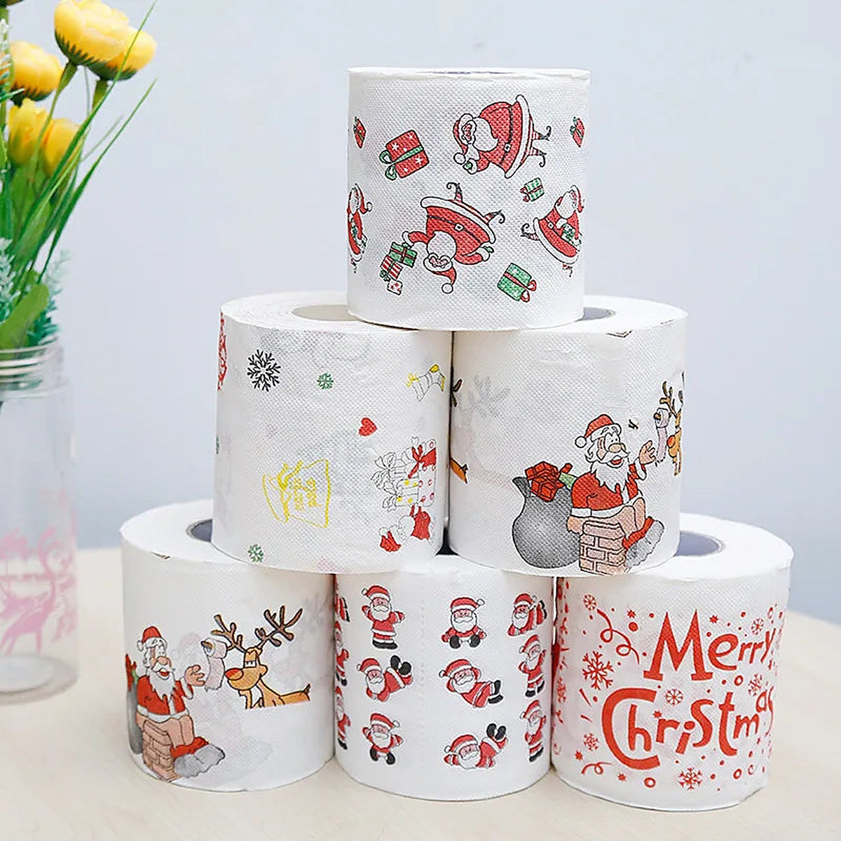 Kerst Toiletpapier – Grappig Bedrukt WC-Papier met Kerstprint (8)