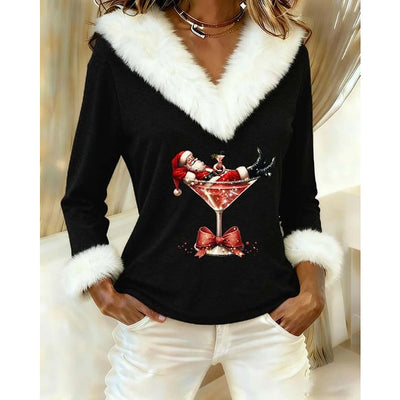 Kerst Top Dames Zwart