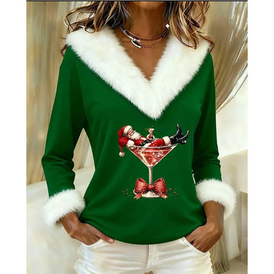 Kerst Top Dames Groen