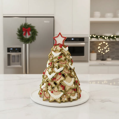 Kerst Uitsteekvormen – Set van 6 Koekjesvormen met 3D Stempel (4)