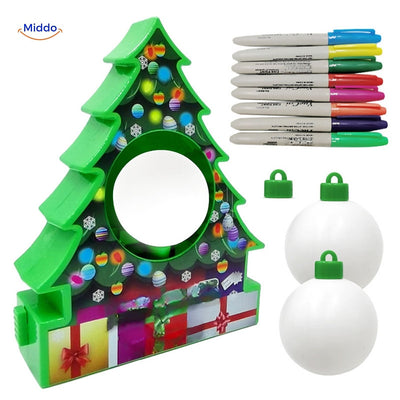 Kerstballen Maken - DIY Set met Elektrische Draaier en Stiften