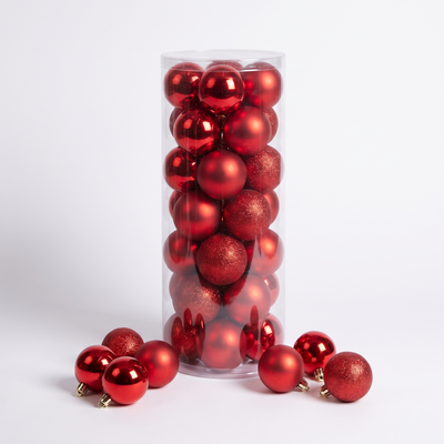 Kerstballen Set Rood