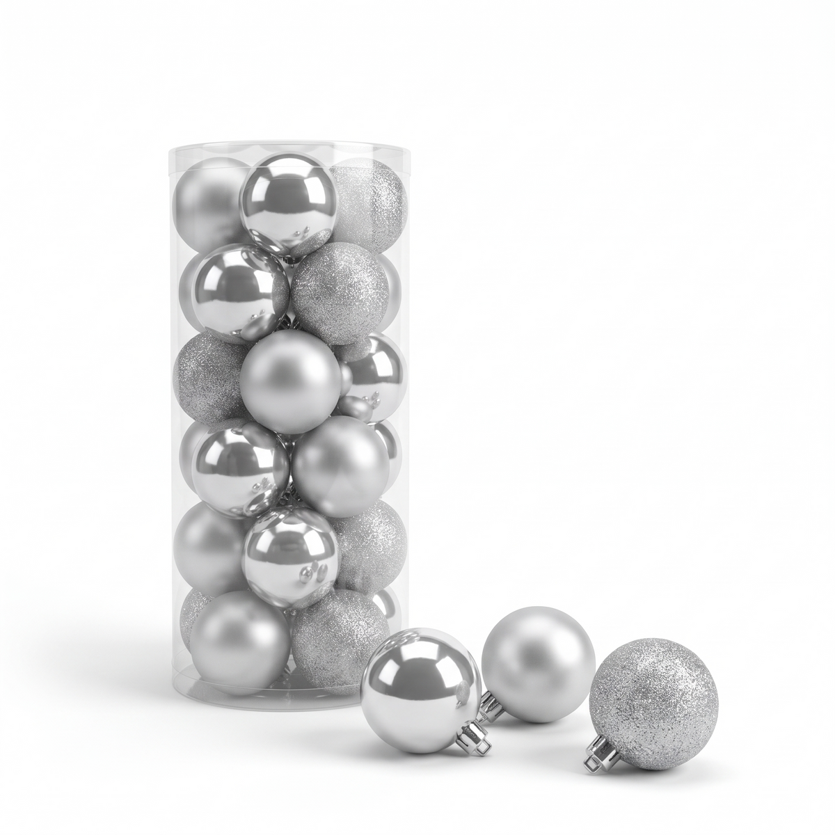 Kerstballen Set Zilver