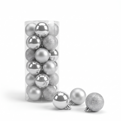 Kerstballen Set Zilver