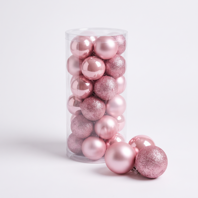 Kerstballen Set Roze