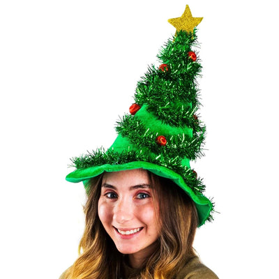 Kerstboom Muts – Verlichte Feesthoed met Gouden Ster (3)