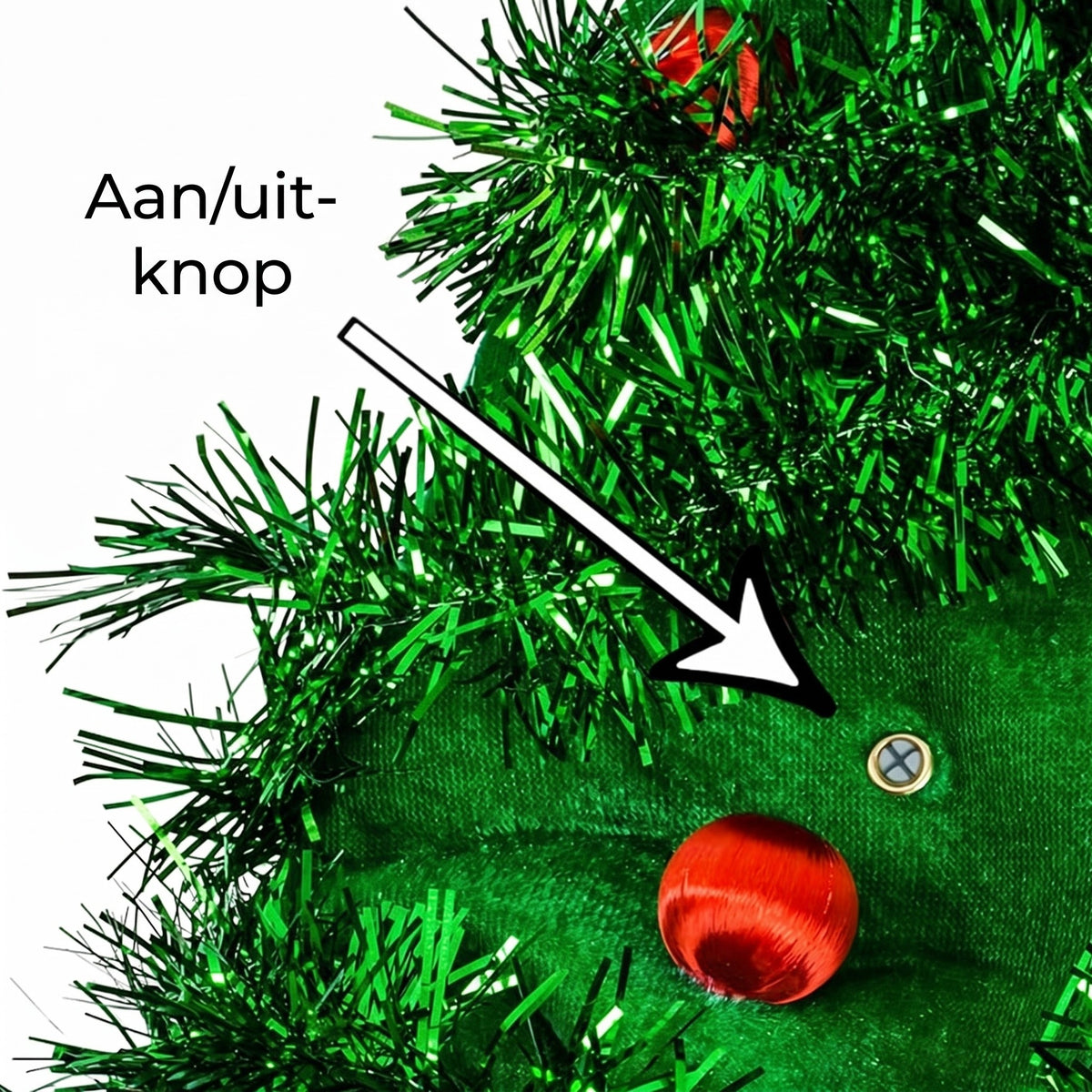 Kerstboom Muts – Verlichte Feesthoed met Gouden Ster (5)