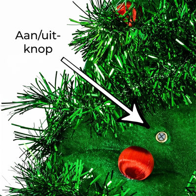 Kerstboom Muts – Verlichte Feesthoed met Gouden Ster (5)