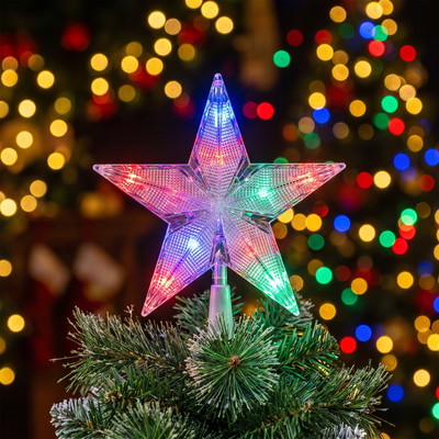 Kerstboompiek Ster Meerkleurig