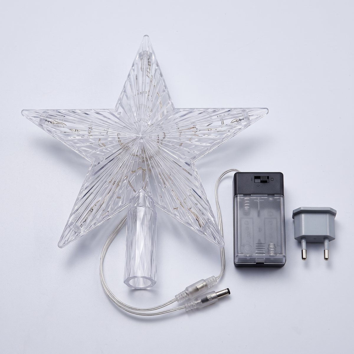 Kerstboompiek Ster – LED Piek van Acryl in Warm Wit of Meerkleurig (3)
