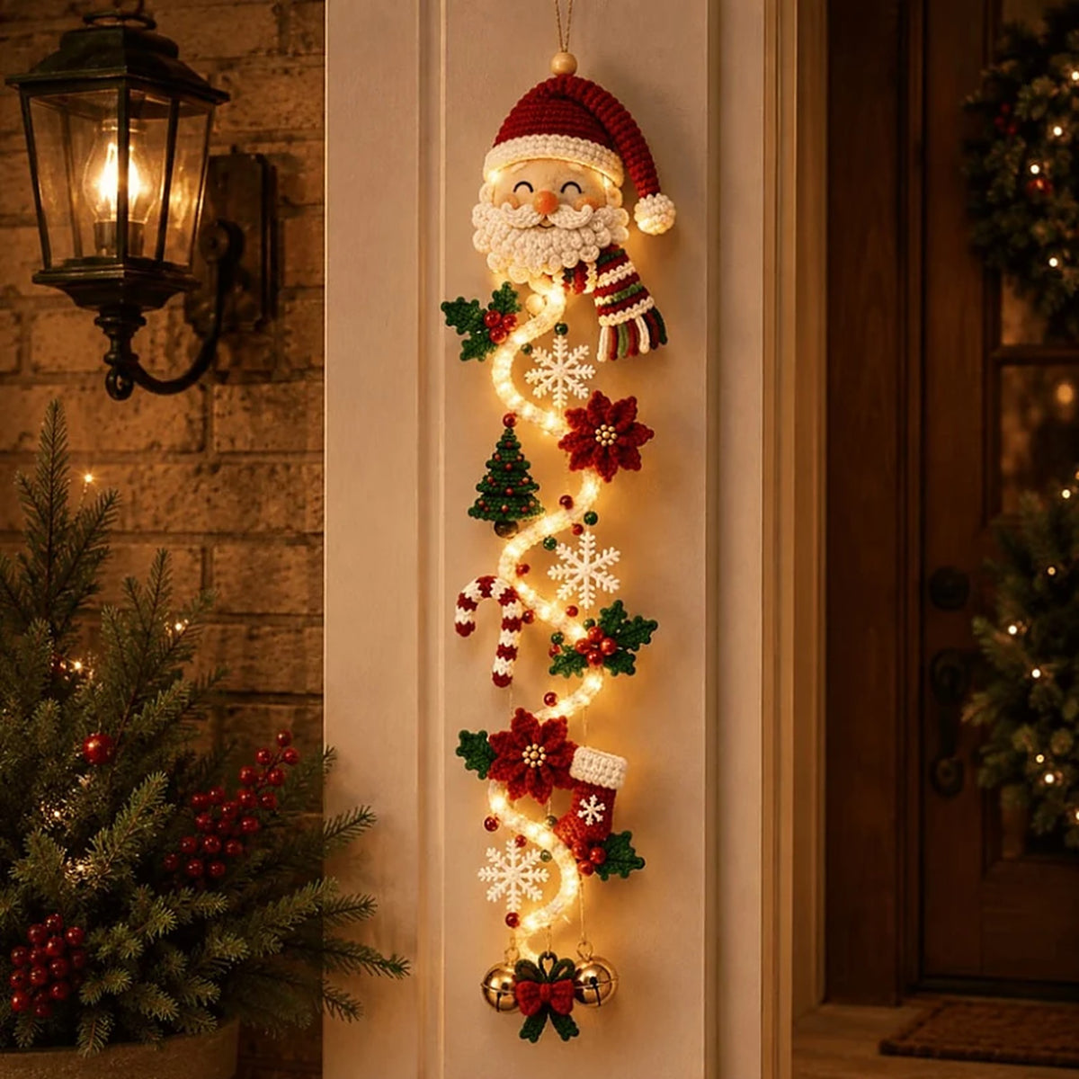 Kerstdecoratie - Verlichte Deurhanger met Warme LED-Gloed