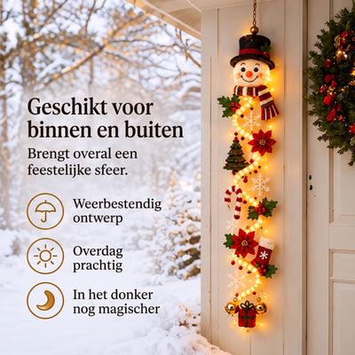 Kerstdecoratie – Verlichte Deurhanger met Warme LED-Gloed (8)