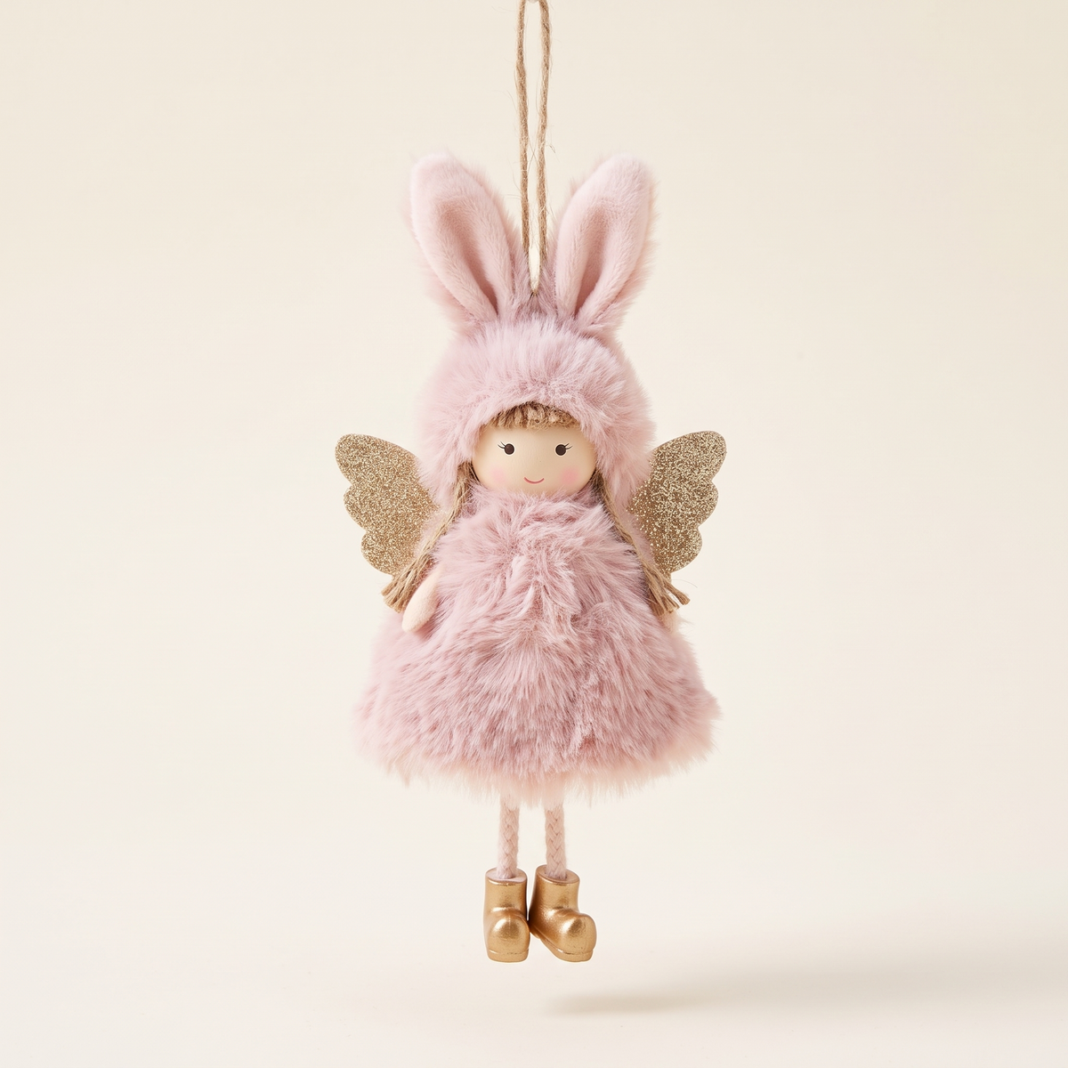 Kerstengel Hanger Roze Konijntje