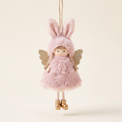 Kerstengel Hanger Roze Konijntje