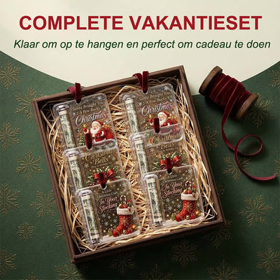 Set van 8 kersthangers in cadeauverpakking