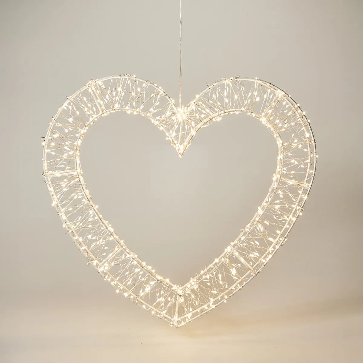 Kersthart met Verlichting – Metalen Hanglamp met 720 Warm Witte LED's, 46 cm (3)