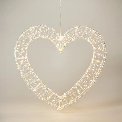 Kersthart met Verlichting – Metalen Hanglamp met 720 Warm Witte LED's, 46 cm (3)